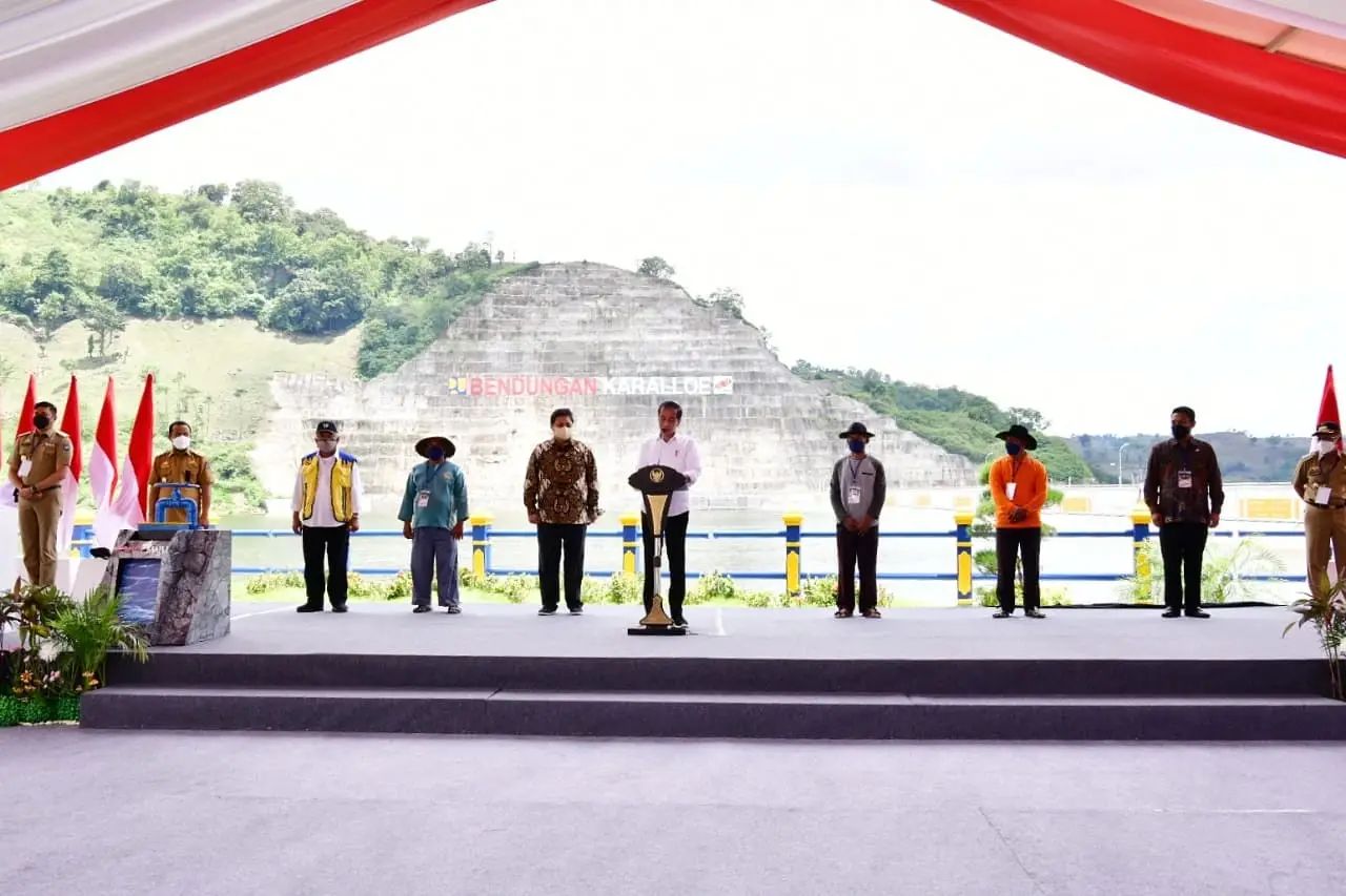 Jokowi Resmikan Bendungan Karalloe di Gowa yang Mampu Mengairi Hingga ke Jeneponto